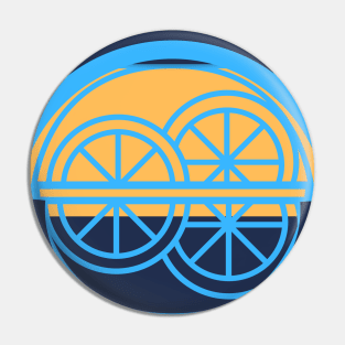 Wheels turning design Pin