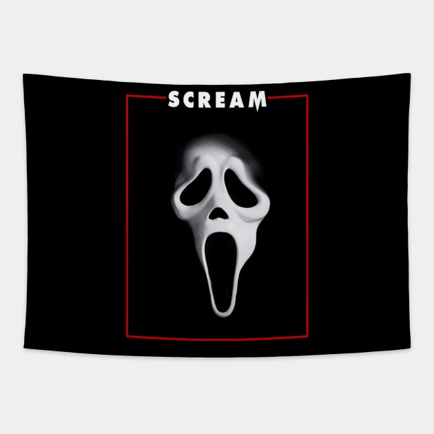 Scream mask Tapestry by Zerowear