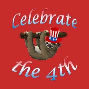 American Sloth Celebrate the 4th T-Shirt