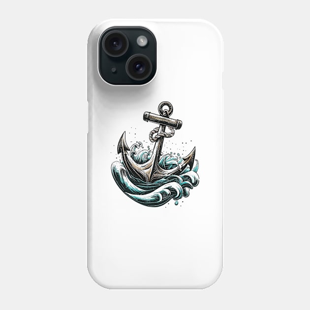 Nautical Vintage Ship Anchor Phone Case by Flippin' Sweet Gear
