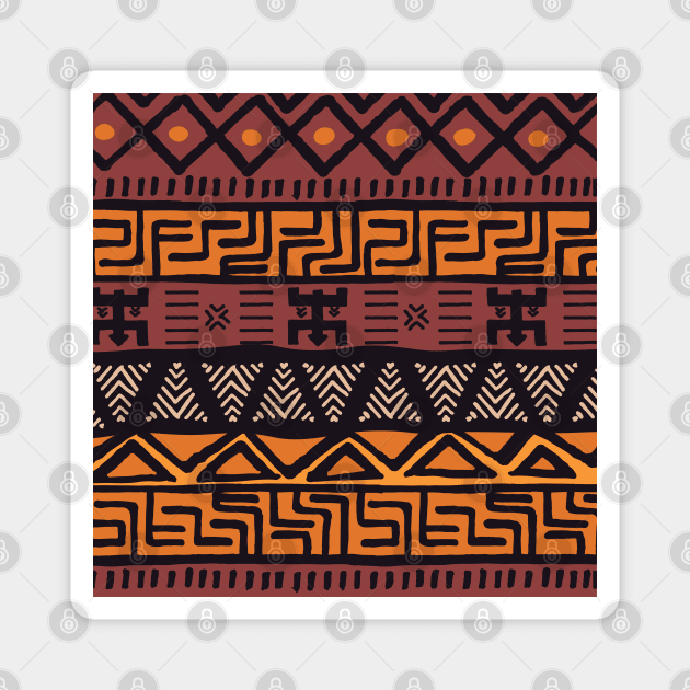 African Tribal Pattern Magnet by NINE69