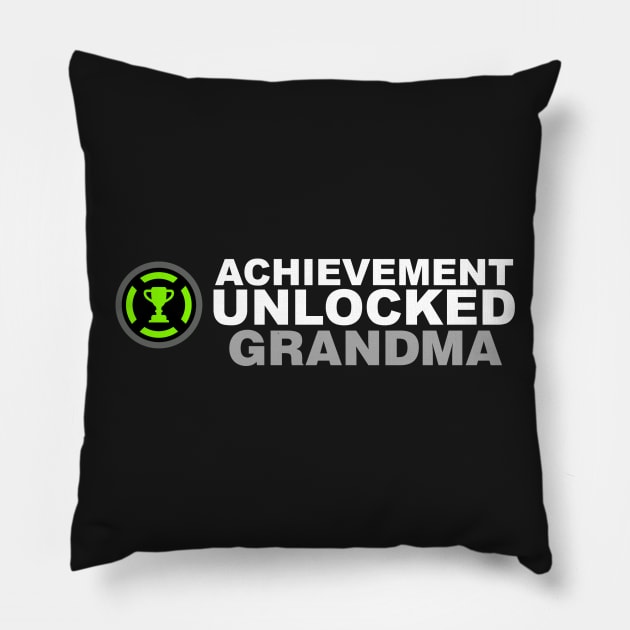 Achievement Unlocked Grandma Pillow by Kyandii