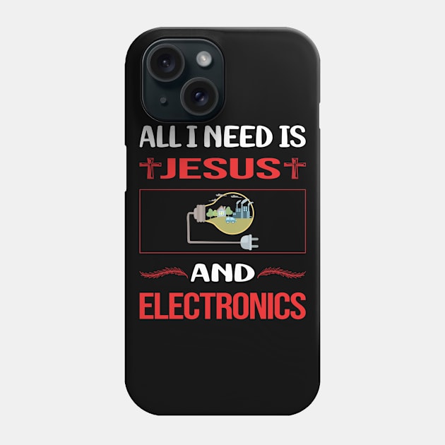 Funny Jesus Electronics Phone Case by Happy Life