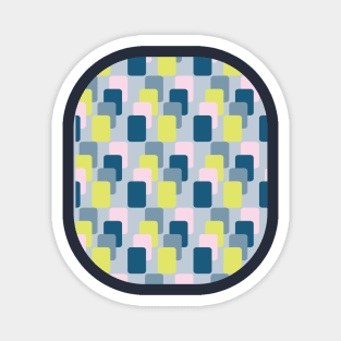 Retro Modernist Geometric Pattern Magnet