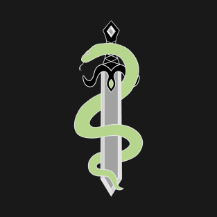 Sword and Snake (Aromantic Colors) T-Shirt