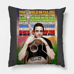 Johnny Cash Inspirational Quote Pillow