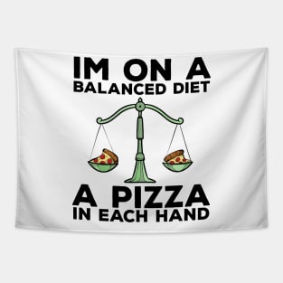 Funny Diet Pizza Meme Weightloss Gym Workout Fitness Gift Tapestry