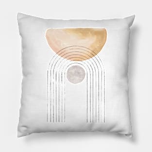 Pastel mid century arch Pillow