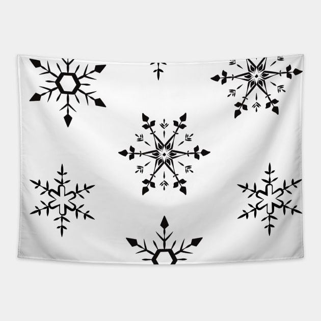 Black and white pattern Tapestry by Word and Saying