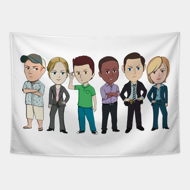 Team Psych 6 Character Tapestry by CraftyNinja