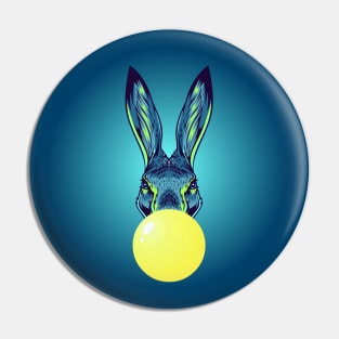 Yellow Bubblegum Rabbit Pin