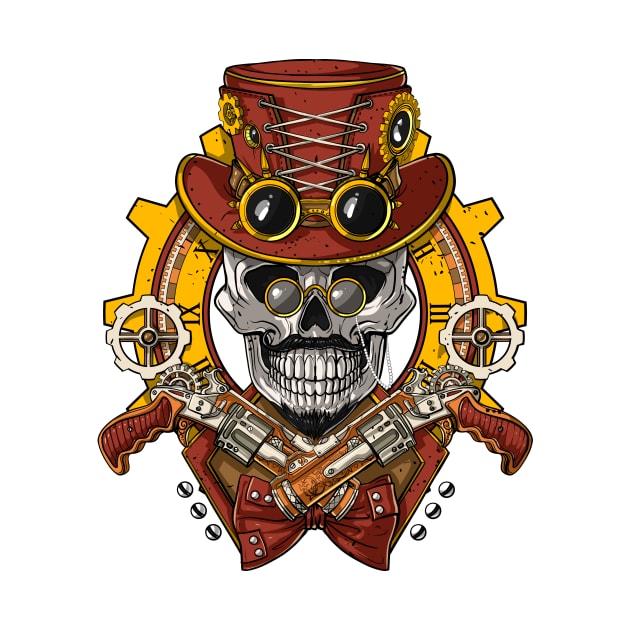 Steampunk Skull by underheaven