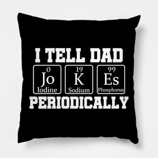 I Tell Dad Jokes Periodically Funny Vintage Fathers Day Pillow