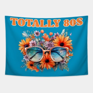 Totally 80's Floral Sunglass Retro Design Tapestry