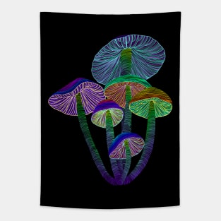 Glowing Mushrooms Tapestry