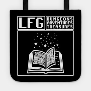 LFG Looking For Group Wizard Spell Book Spellcaster Dungeon Tabletop RPG TTRPG Tote