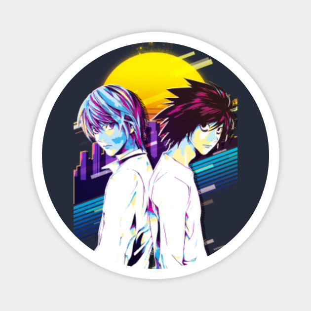 Death Note L And Light Yagami Death Note Magnet Teepublic