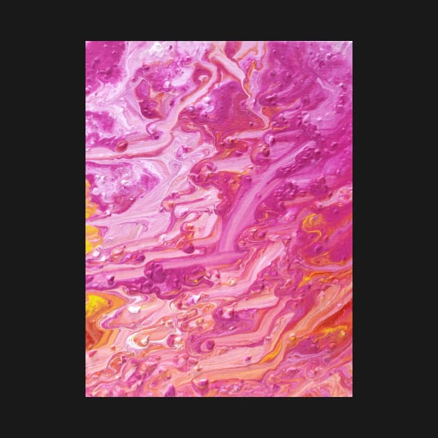 Sugar Sunset Acrylic Pour Painting by dnacademic