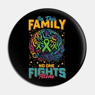 In This Family No one Fights Alone | Mental health awareness Pin