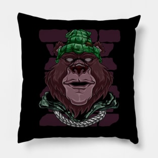 Fashion Bear street art Pillow