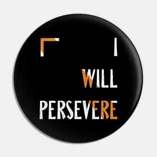 Persevere - White Pin