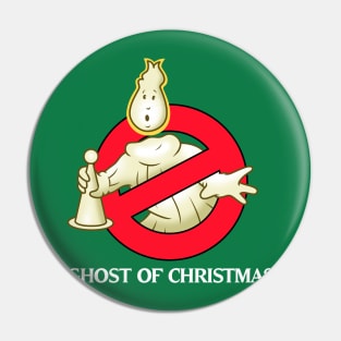 Ghost Of Christmas 80's Retro Ghost Movie Charles Dickens A Christmas Carol Parody Pin