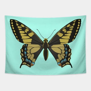 A common yellow swallowtail vector illustration Tapestry