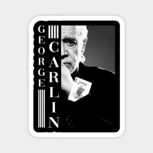 George Carlin Black And White Magnet