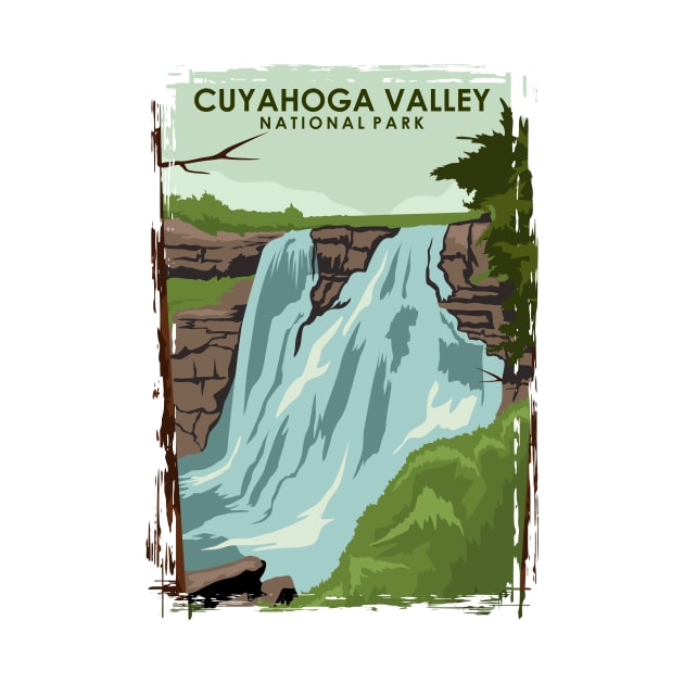 Cuyahoga National Park Travel Poster by jornvanhezik