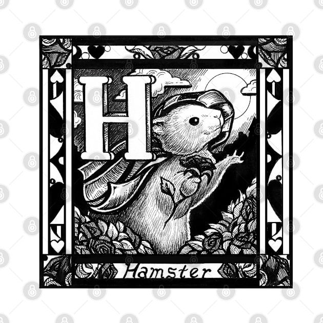 H is for Hamster by Nat Ewert Art