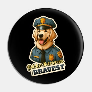 Golden Retriever police Pin