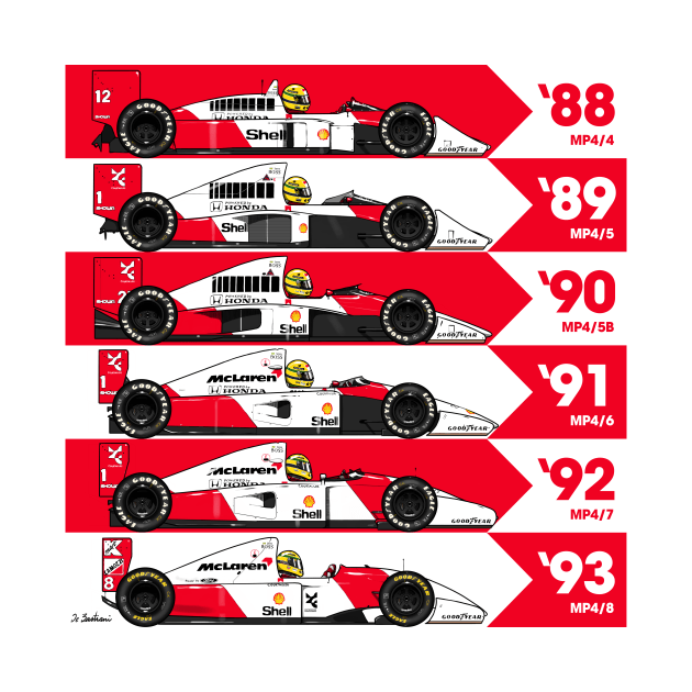 Ayrton Senna's McLarens by Camille De Bastiani