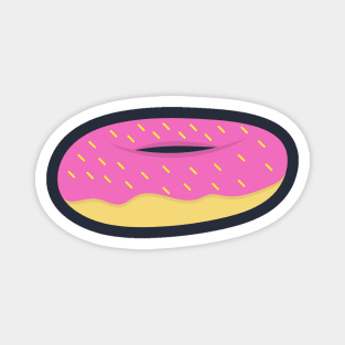 Cute pink donut with yellow sprinkles Magnet