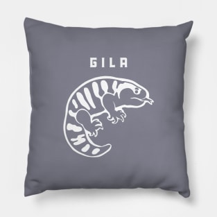 Gila, Mexican beaded lizards. Stylized art for reptile fans Pillow