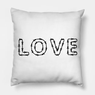 Love Black Pillow