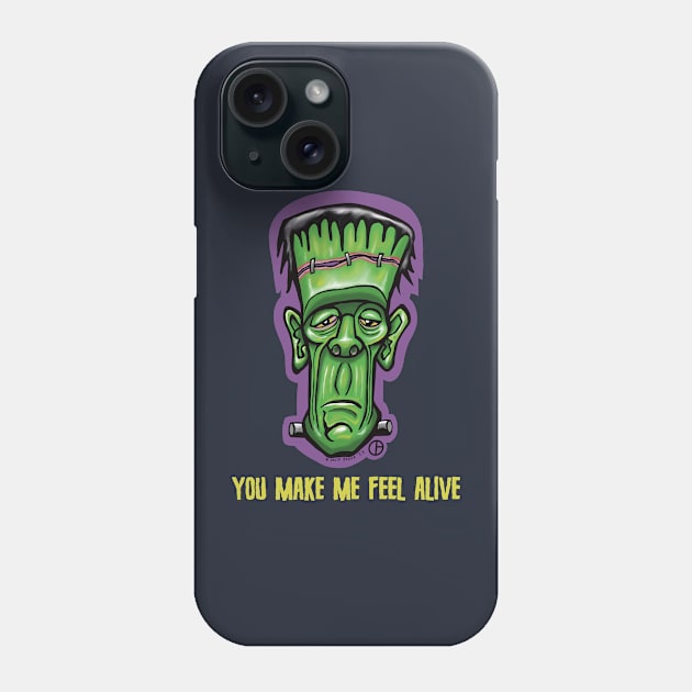 Frankenstein Phone Case by Art from the Blue Room