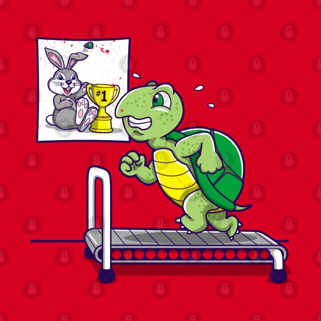 Funny Gym Motivation Workout Turtle Exercise Cute Fable Cartoon by BoggsNicolas