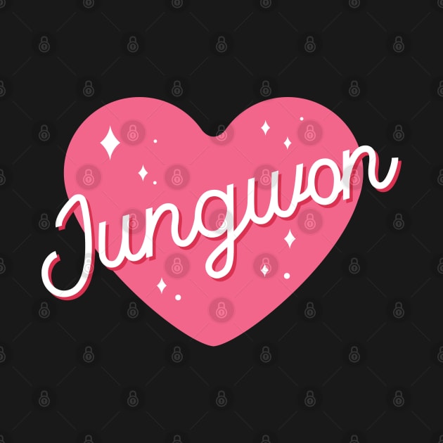 Enhypen Jungwon name text sparkling heart engene | Morcaworks by Oricca