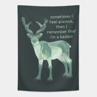 Anxious Caribou Tapestry