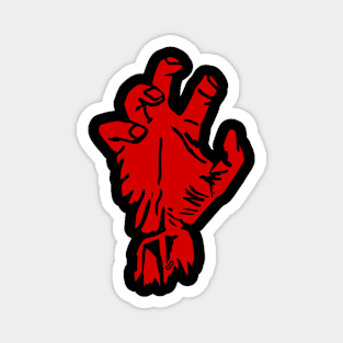 Creepy red hand Magnet