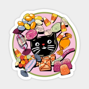 Retro Vintage Halloween Treats! Raspberry Variation Magnet