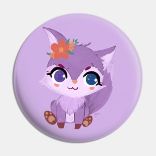 Purple fox in the forest Pin