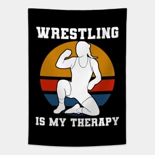 Wrestling Is My Therapy Tapestry