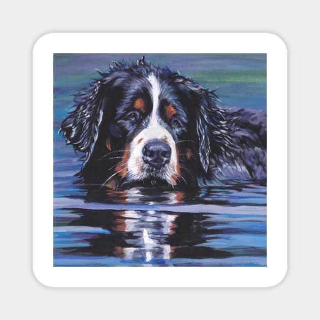 Bernese Mountain Dog Fine Art Painting Magnet by LASHEPARD