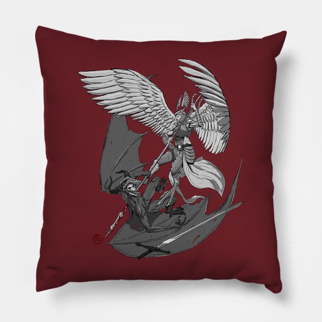 Battle in the Sky Pillow by ZaneScarlettArt