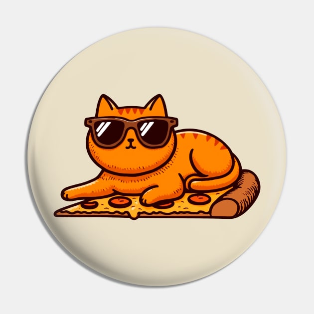 Relaxed Cat on the Pizza Pin by Lovely Animals