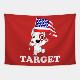 American Flag Bullseye Team Member Tapestry