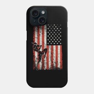 USA Flag Muay Thai Fighter Phone Case