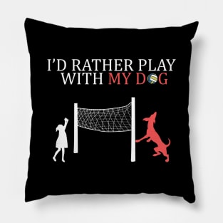 Volleyball Dog Hang With My Dog and Play Girls Gift Pillow