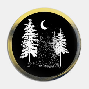 moonlit bear Pin